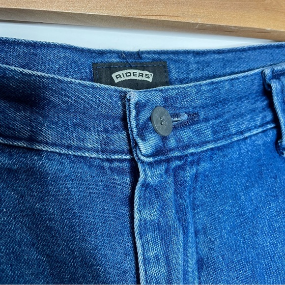 Riders Casuals Vintage Size 10 Denim High Rise Mom Shorts Slant Pocket Wide Leg - Picture 4 of 9